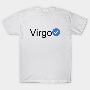 Verified Virgo (Black Text) T-Shirt